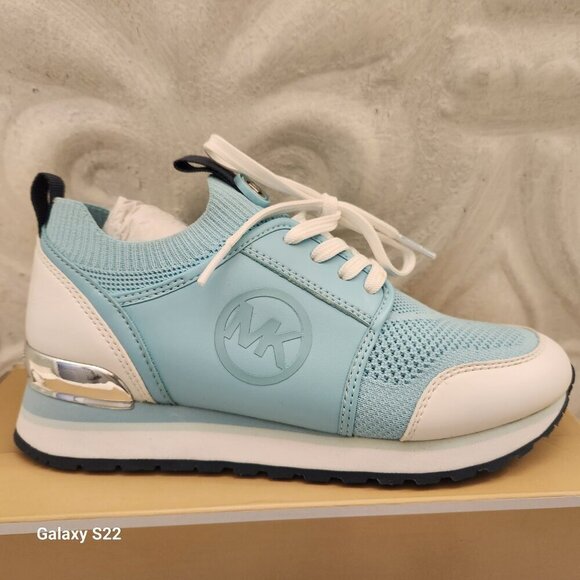 Michael Kors Women's Dash Knit Trainer Sneakers - Mystic Blue 5.5. NIB - Picture 2 of 12